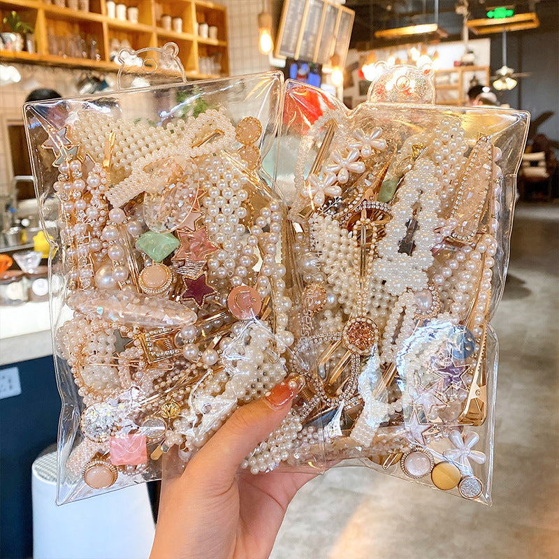 Wholesale Cute Pearl Rhinestone Retro Alloy Hairpins